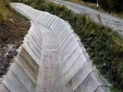 Cement Blanket Used In Ditch