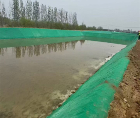 Manta de cemento utilizada en humedales de lago y río