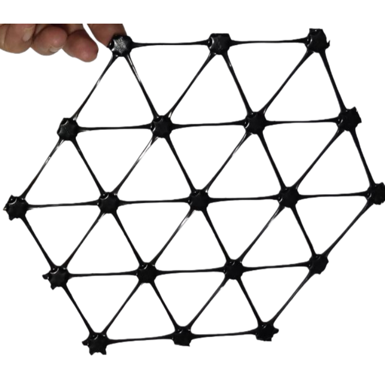 طبقة أساسية لتثبيت شبكة جيوجريد ثلاثية المحاور من البولي بروبيلين الأسود